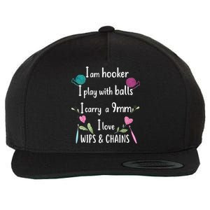 Funny Crochet Knitting I’M A Hooker Funny Crochet Wool Snapback Cap