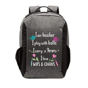 Funny Crochet Knitting I’M A Hooker Funny Crochet Vector Backpack