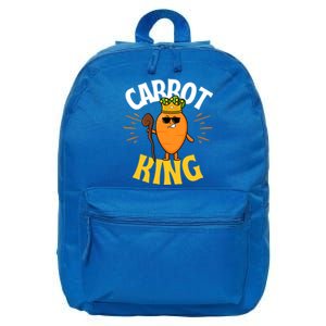 Funny Carrot King Dad Vegetable Fathers' Day Gardener Lover Gift 16 in Basic Backpack