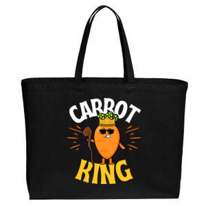 Funny Carrot King Dad Vegetable Fathers' Day Gardener Lover Gift Cotton Canvas Jumbo Tote