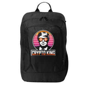 Funny Crypto King Trump Shades Bitcoin Bitcoin Evolution City Backpack