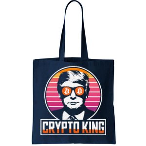 Funny Crypto King Trump Shades Bitcoin Bitcoin Evolution Tote Bag