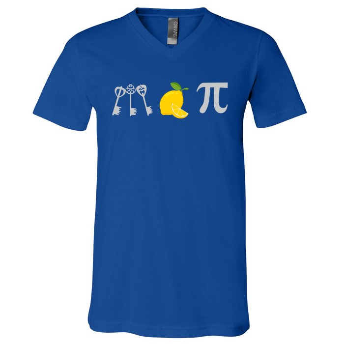 Funny Cheesecake Key Lime Pie Food Love Math Pi Day Symbol Meaningful Gift V-Neck T-Shirt