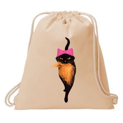 Funny Cat Ladies And Cat Guy Drawstring Bag