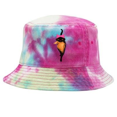 Funny Cat Ladies And Cat Guy Tie-Dyed Bucket Hat