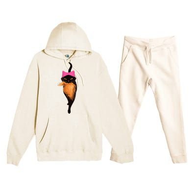 Funny Cat Ladies And Cat Guy Premium Hooded Sweatsuit Set