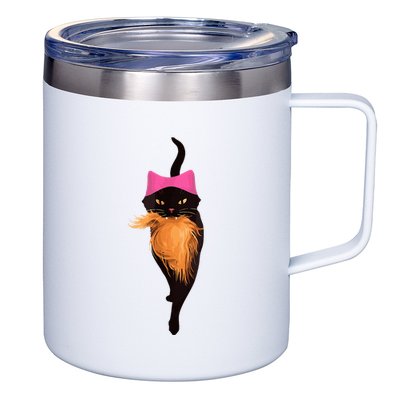 Funny Cat Ladies And Cat Guy 12oz Stainless Steel Coffee Mug