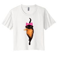 Funny Cat Ladies And Cat Guy Women's Crop Top Tee