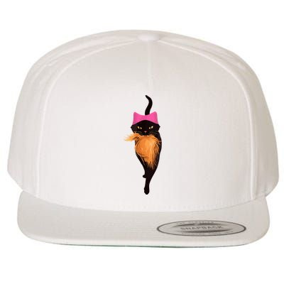 Funny Cat Ladies And Cat Guy Wool Snapback Cap