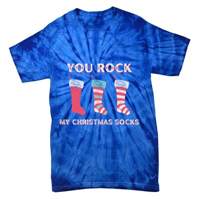 Funny Christmas LoverS Quotes Rock My Christmas Socks Gift Tie-Dye T-Shirt