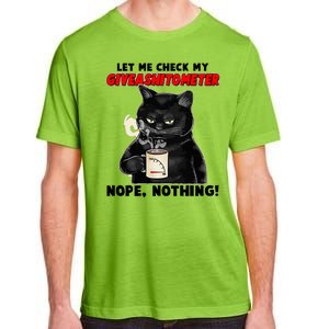 Funny Cat Let Me Check My GiveAShitOMeter Nope Nothing Adult ChromaSoft Performance T-Shirt