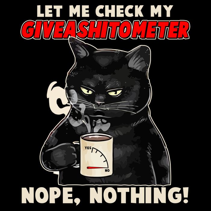 Funny Cat Let Me Check My GiveAShitOMeter Nope Nothing Apron