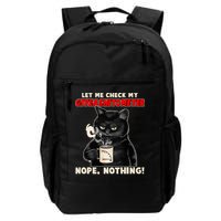 Funny Cat Let Me Check My GiveAShitOMeter Nope Nothing Backpack