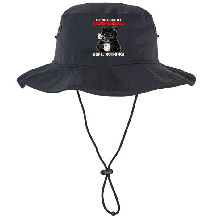 Funny Cat Let Me Check My GiveAShitOMeter Nope Nothing Bucket Hat