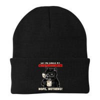 Funny Cat Let Me Check My GiveAShitOMeter Nope Nothing Beanie