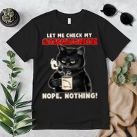 Funny Cat Let Me Check My GiveAShitOMeter Nope Nothing Premium T-Shirt
