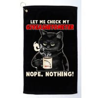 Funny Cat Let Me Check My GiveAShitOMeter Nope Nothing Golf Towel