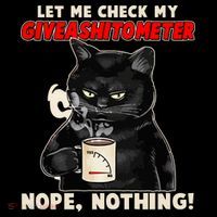 Funny Cat Let Me Check My GiveAShitOMeter Nope Nothing Visor