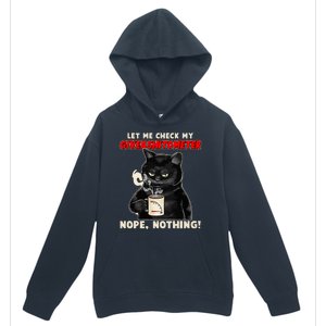 Funny Cat Let Me Check My GiveAShitOMeter Nope Nothing Urban Pullover Hoodie