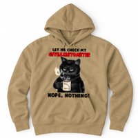 Funny Cat Let Me Check My GiveAShitOMeter Nope Nothing Hoodie
