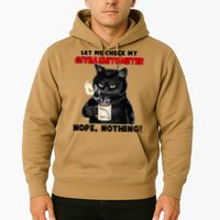 Funny Cat Let Me Check My GiveAShitOMeter Nope Nothing Hoodie