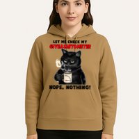 Funny Cat Let Me Check My GiveAShitOMeter Nope Nothing Hoodie