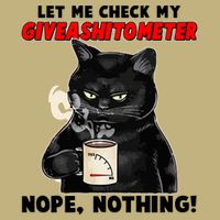 Funny Cat Let Me Check My GiveAShitOMeter Nope Nothing Hoodie
