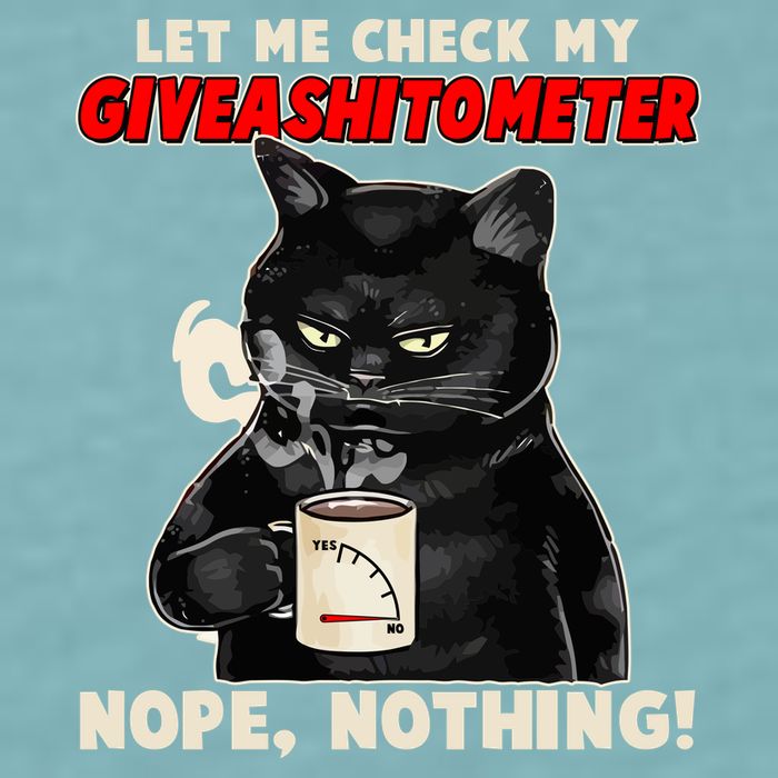 Funny Cat Let Me Check My GiveAShitOMeter Nope Nothing Sueded Cloud Jersey T-Shirt