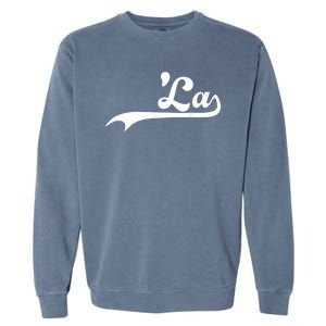 Funny Comma La Kamala Harris Punctuation La Election Vote Garment-Dyed Sweatshirt