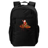 Funny Cockroach Lover Santa Riding Cockroach Christmas Daily Commute Backpack