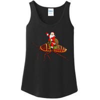 Funny Cockroach Lover Santa Riding Cockroach Christmas Ladies Essential Tank