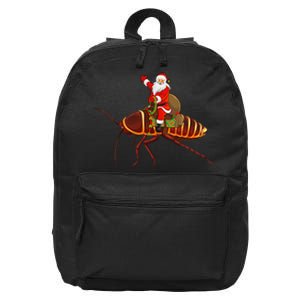 Funny Cockroach Lover Santa Riding Cockroach Christmas 16 in Basic Backpack