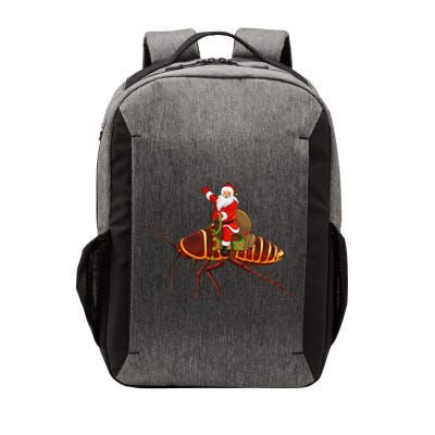 Funny Cockroach Lover Santa Riding Cockroach Christmas Vector Backpack