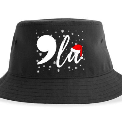 Funny Comma La Kamala Harris 2024 Christmas Gift Sustainable Bucket Hat