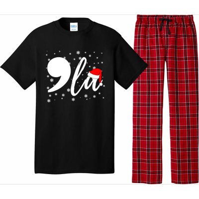 Funny Comma La Kamala Harris 2024 Christmas Gift Pajama Set