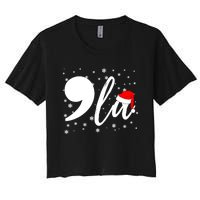 Funny Comma La Kamala Harris 2024 Christmas Gift Women's Crop Top Tee