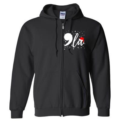 Funny Comma La Kamala Harris 2024 Christmas Gift Full Zip Hoodie