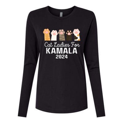 Funny Cat Ladies For Kamala Childless Cat Ladies 2024 Womens Cotton Relaxed Long Sleeve T-Shirt