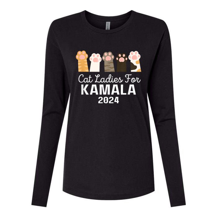 Funny Cat Ladies For Kamala Childless Cat Ladies 2024 Womens Cotton Relaxed Long Sleeve T-Shirt