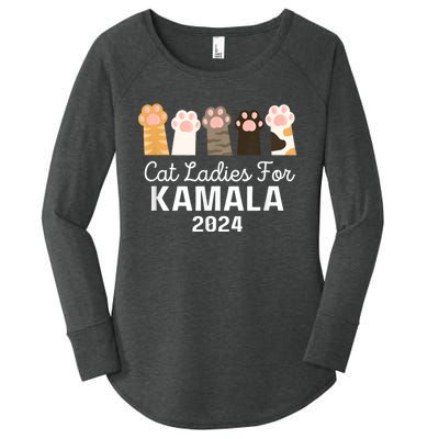 Funny Cat Ladies For Kamala Childless Cat Ladies 2024 Women's Perfect Tri Tunic Long Sleeve Shirt