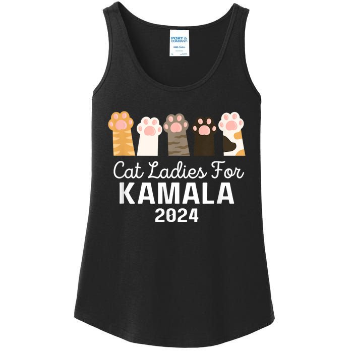 Funny Cat Ladies For Kamala Childless Cat Ladies 2024 Ladies Essential Tank