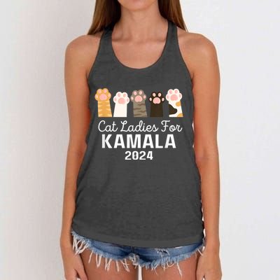 Funny Cat Ladies For Kamala Childless Cat Ladies 2024 Women's Knotted Racerback Tank