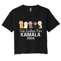 Funny Cat Ladies For Kamala Childless Cat Ladies 2024 Women's Crop Top Tee