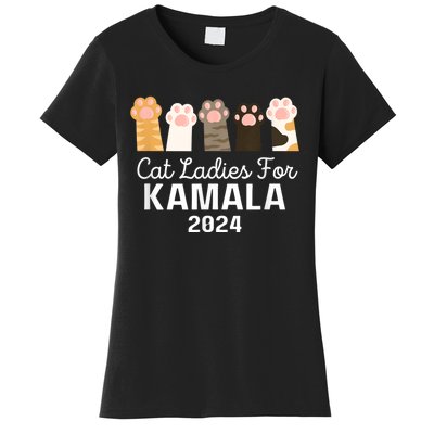 Funny Cat Ladies For Kamala Childless Cat Ladies 2024 Women's T-Shirt