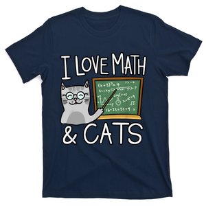 Funny Cat Lover Math And Cat Funny Math Lover T-Shirt