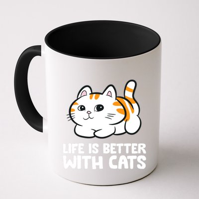 Funny Cat Lover Cute Kittens Life Is Better With Cats Mug