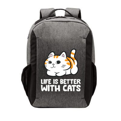 Funny Cat Lover Cute Kittens Life Is Better With Cats Vector Backpack