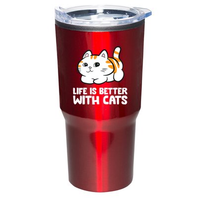 Funny Cat Lover Cute Kittens Life Is Better With Cats Tumbler