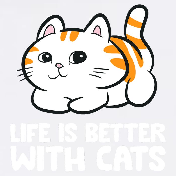 Funny Cat Lover Cute Kittens Life Is Better With Cats Garment-Dyed Sweatshirt