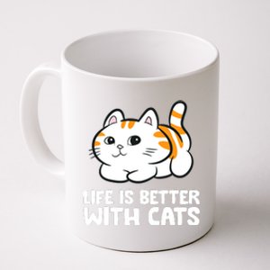 Funny Cat Lover Cute Kittens Life Is Better With Cats Coffee Mug